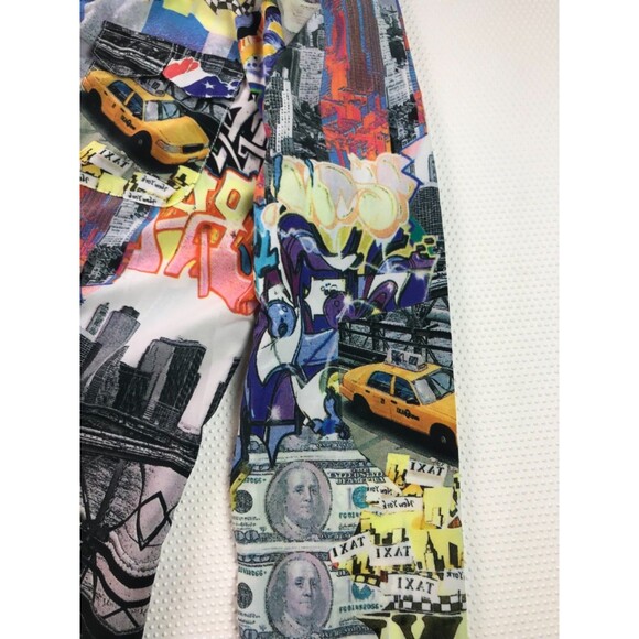 Aratta Silent Journey NYC Taxi Freedom GRAFFITI ART Anthropologie Button Up Top - Picture 2 of 16